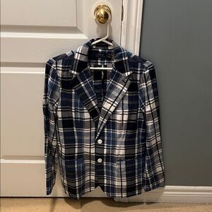 Ralph Lauren Navy and White Plaid Shirt